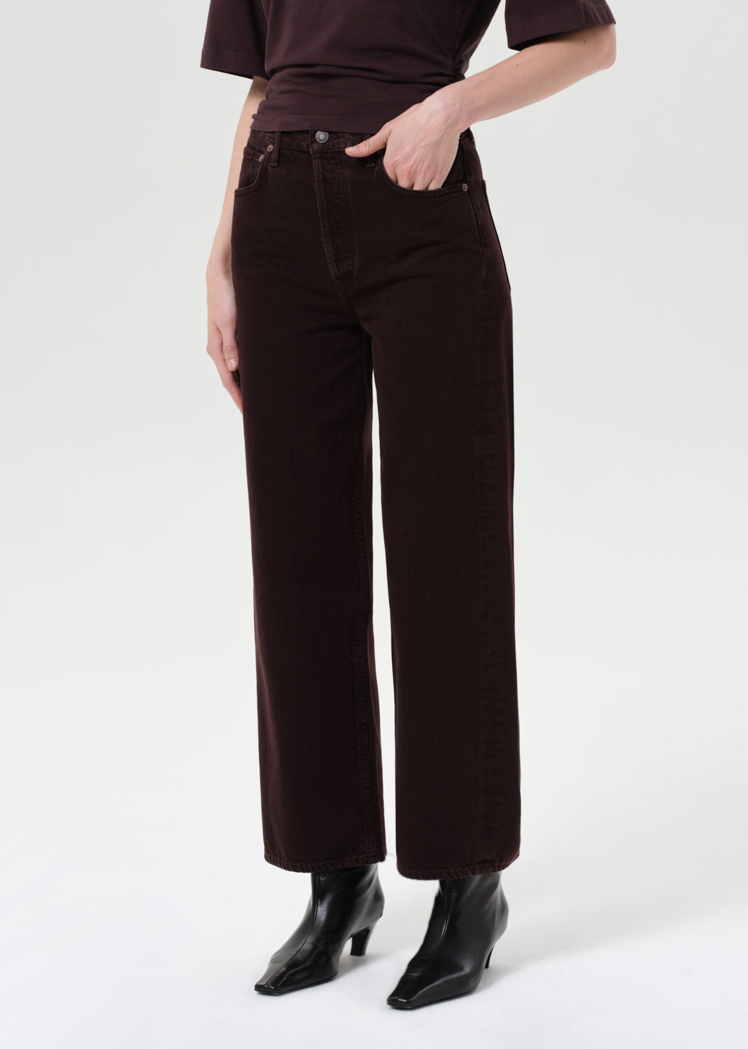 Ren High Rise Wide Leg in Sloe Berry