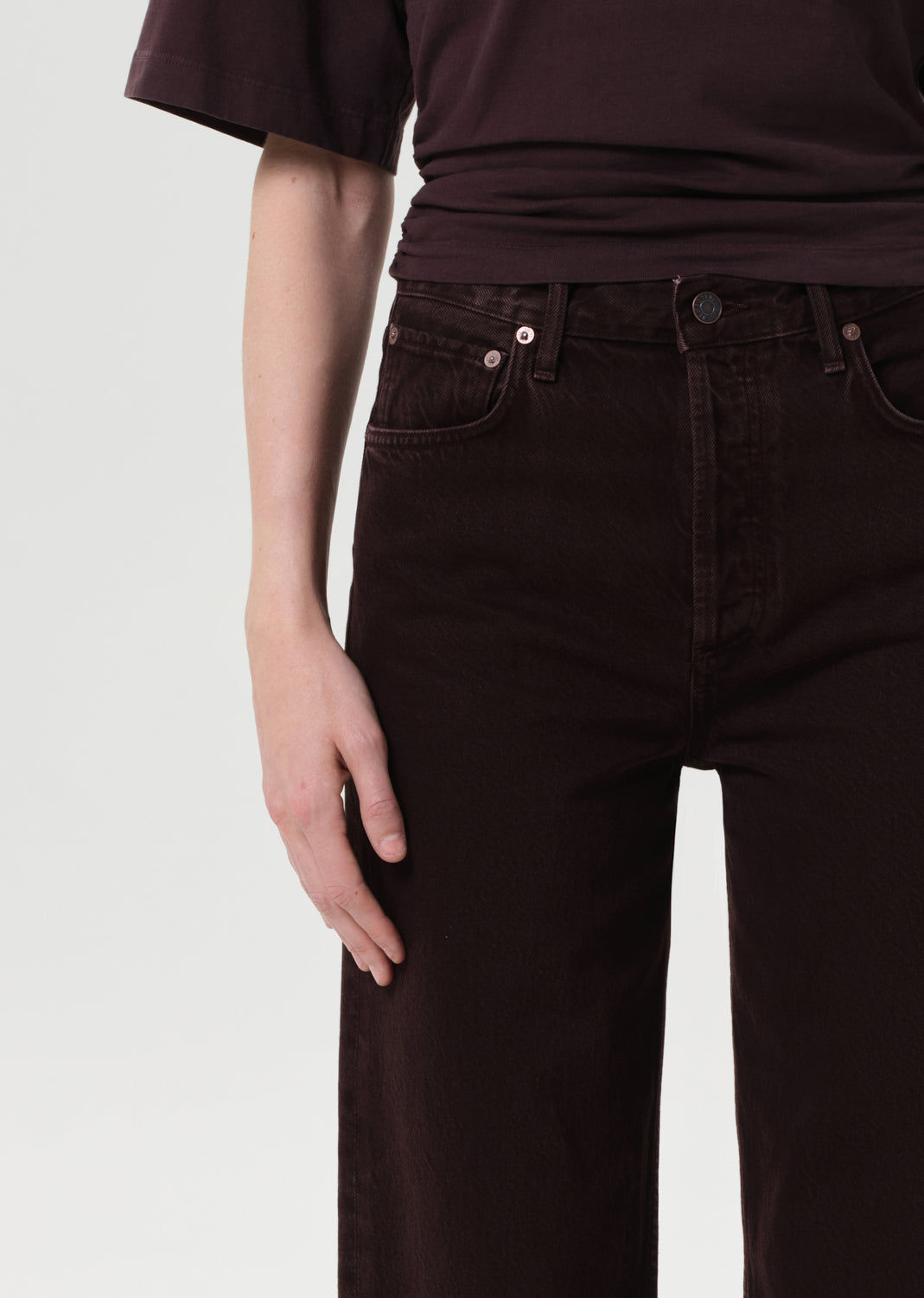 Ren High Rise Wide Leg in Sloe Berry