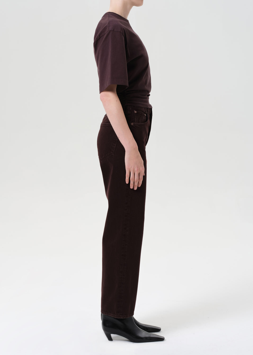 Ren High Rise Wide Leg in Sloe Berry