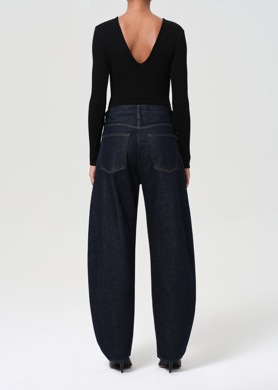 Luna High Rise Pieced Taper in Rinse