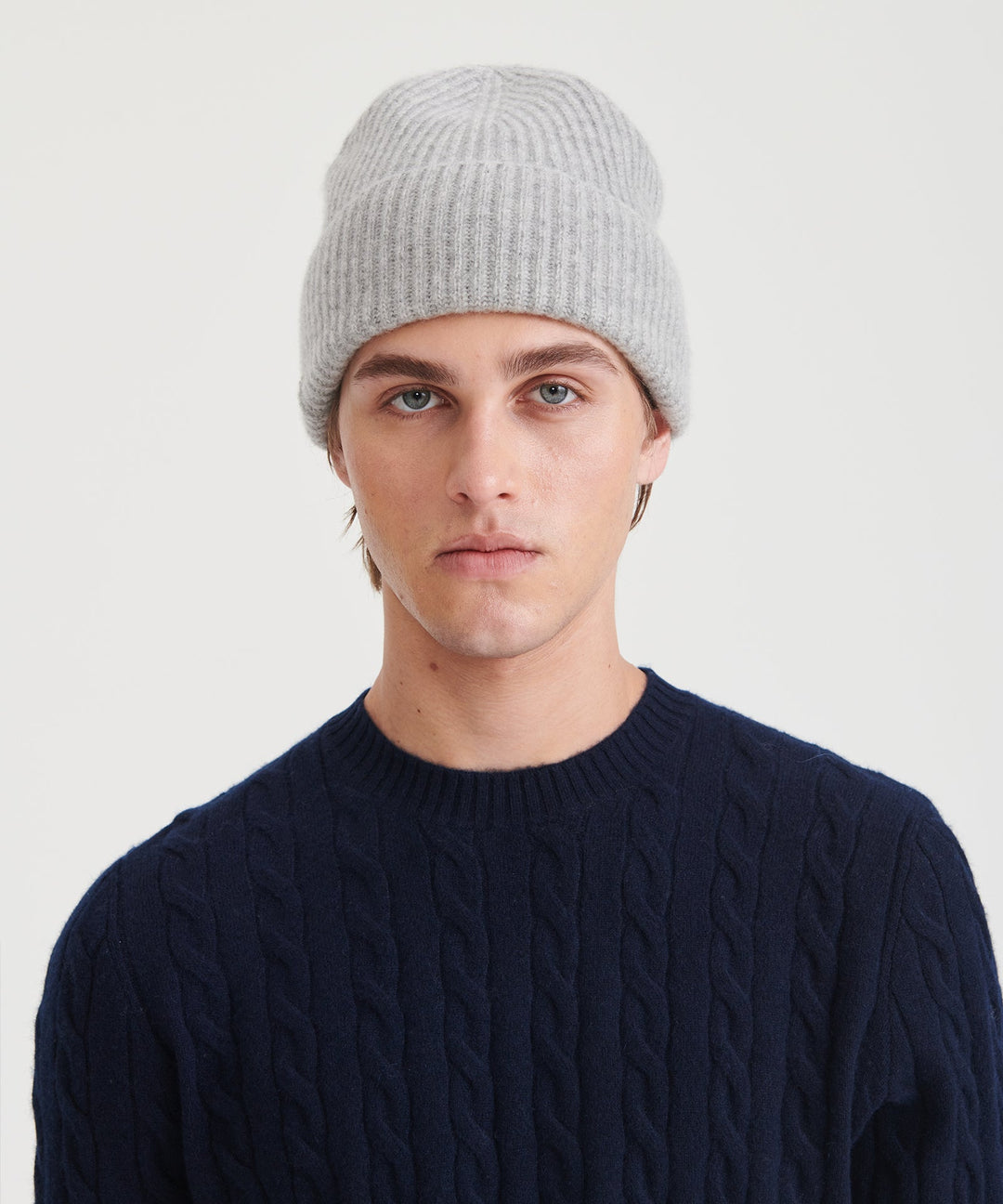 Signature Cashmere Ribbed Beanie