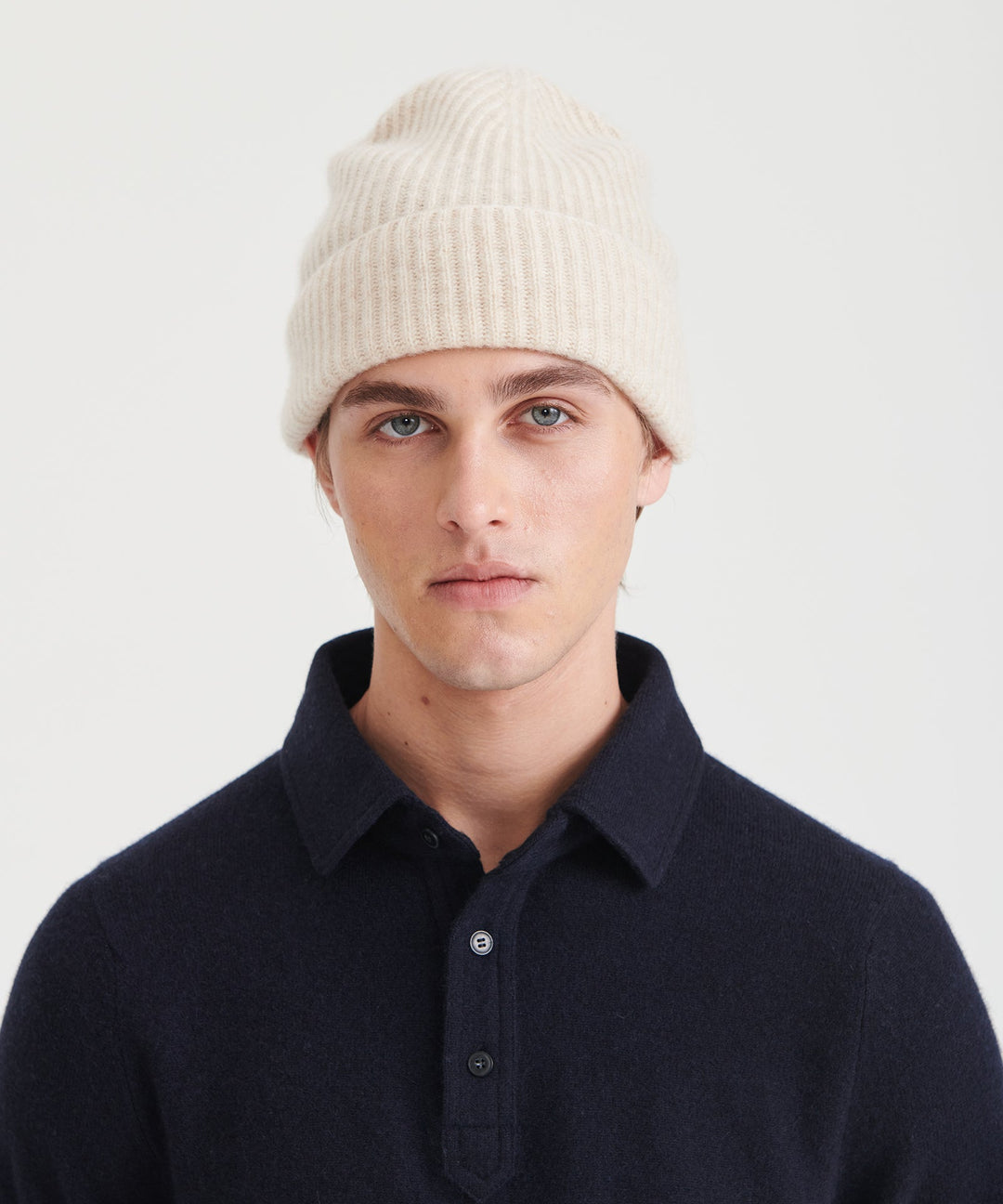 Signature Cashmere Ribbed Beanie