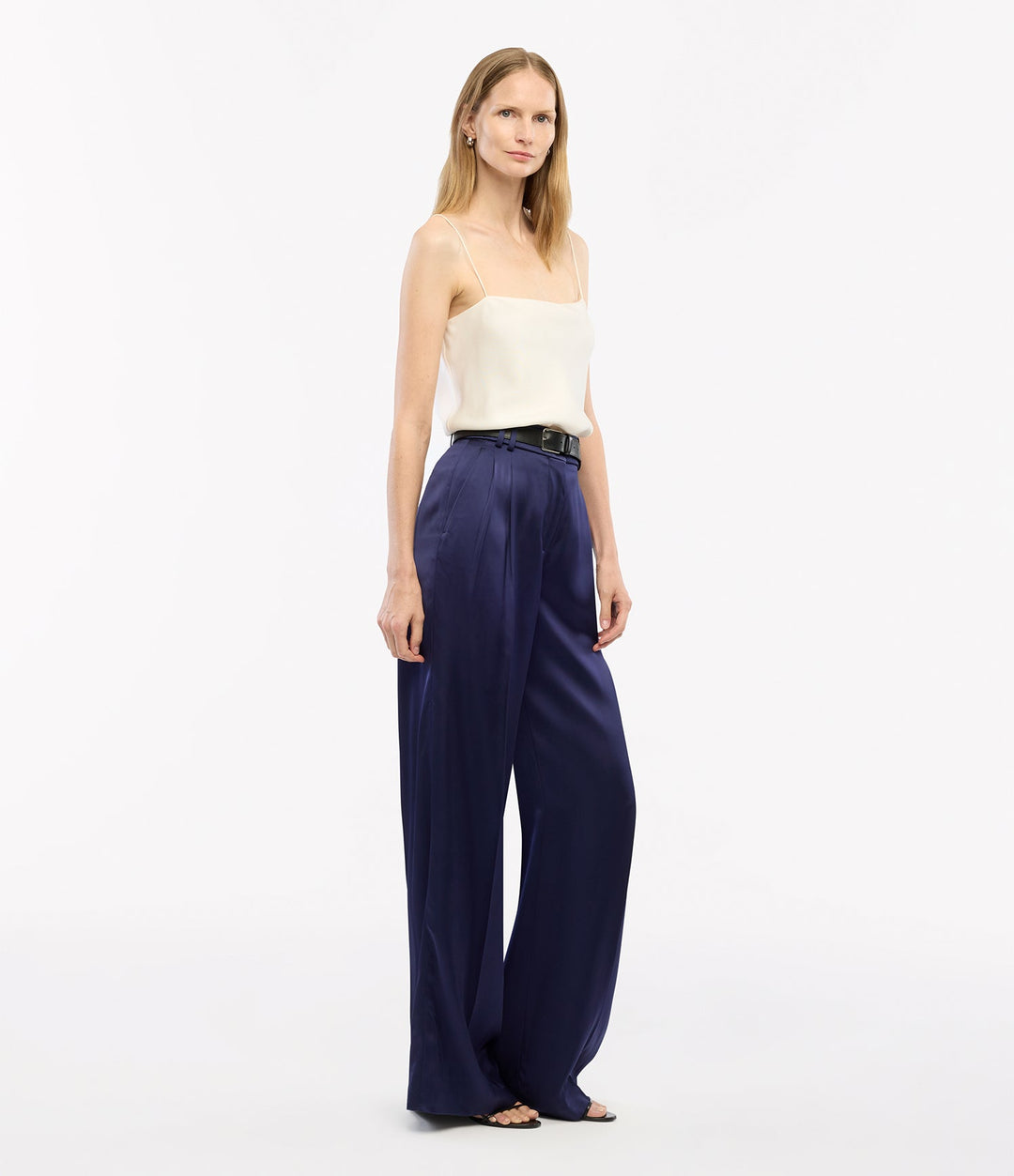Satin Pleated Trouser