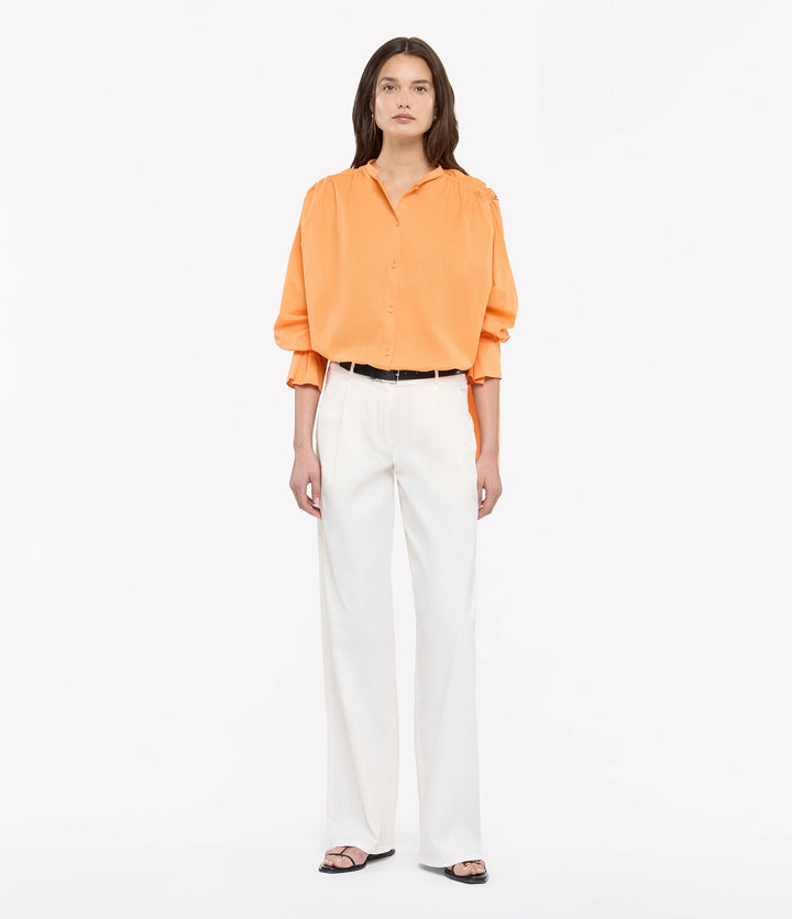 Gathered Voile Blouse