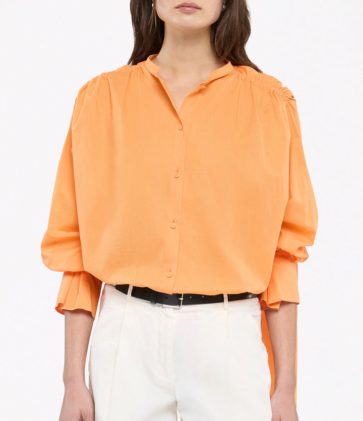 Gathered Voile Blouse