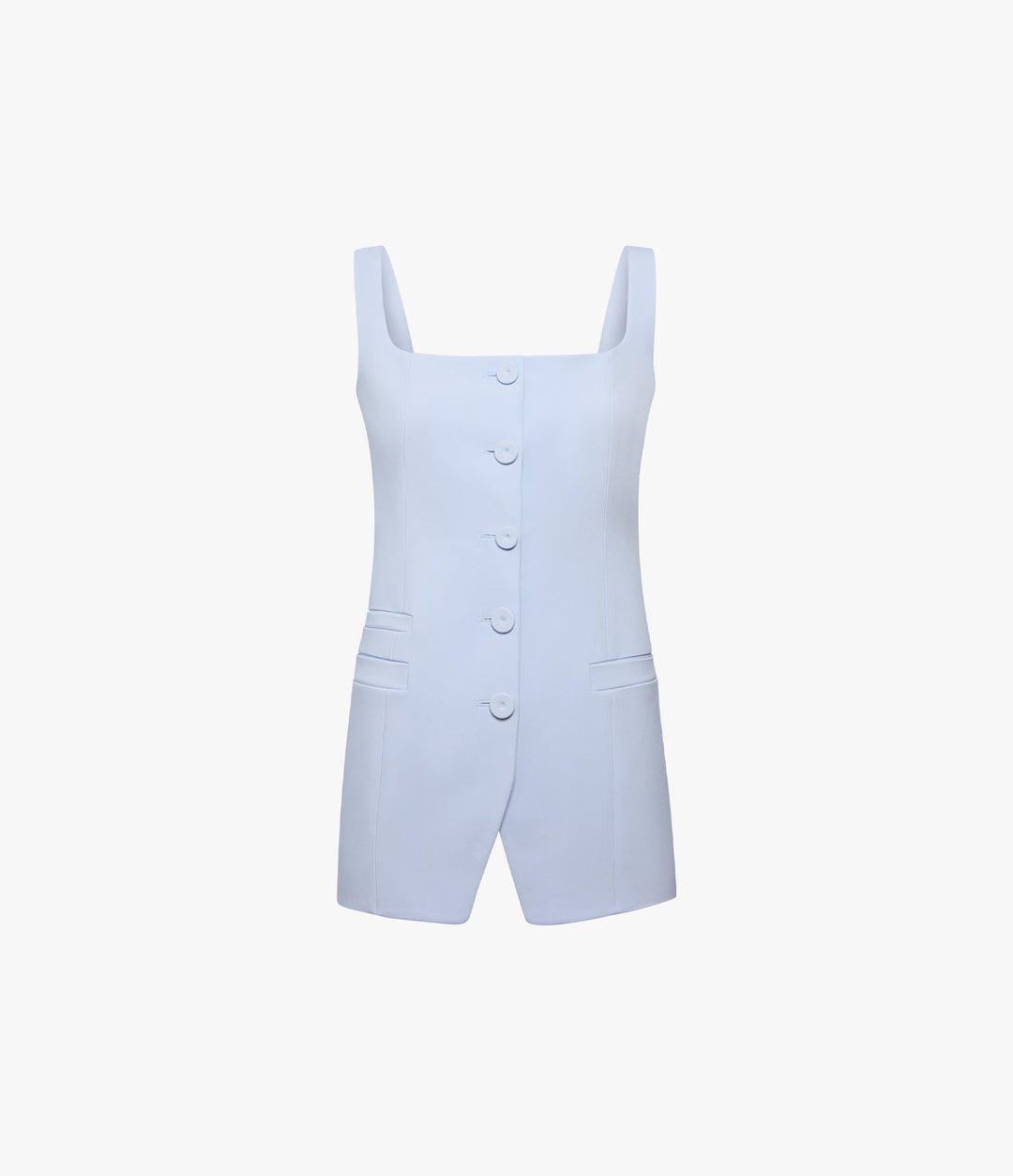 Square Neck Buttoned Top