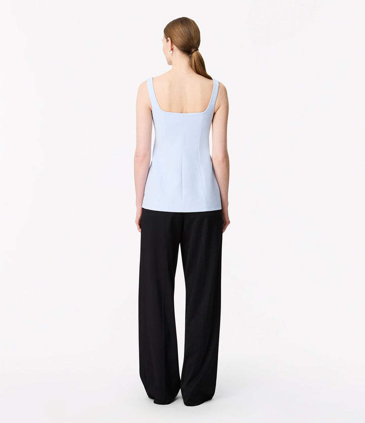 Square Neck Buttoned Top