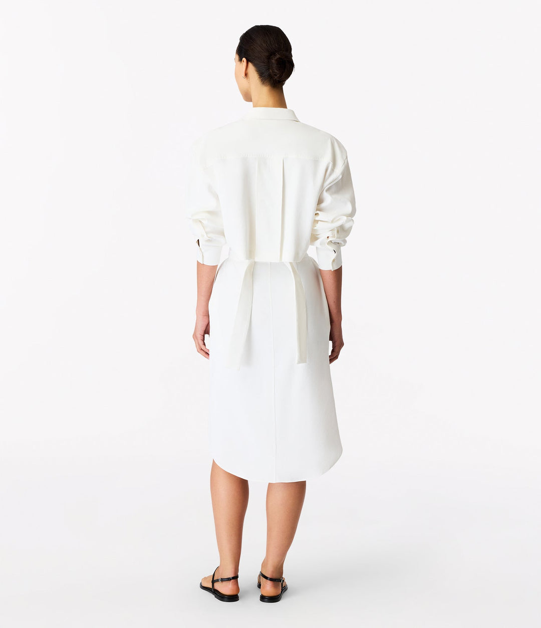 Pleat Back Shirt Dress