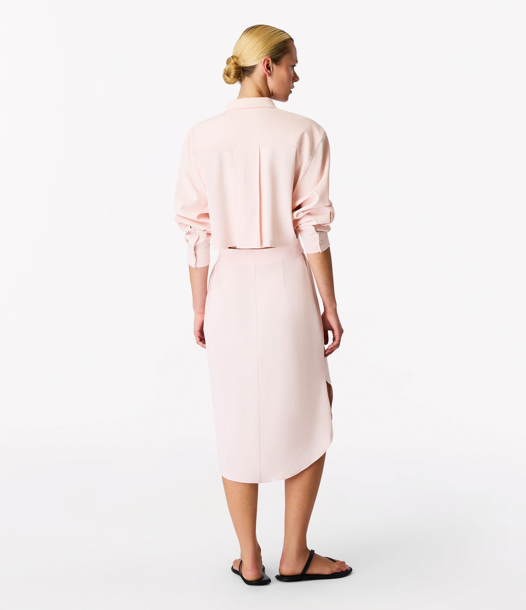 Pleat Back Shirt Dress