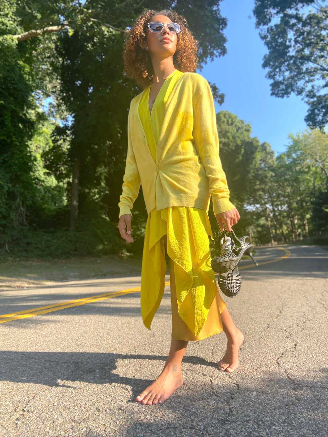 Amsale draped top