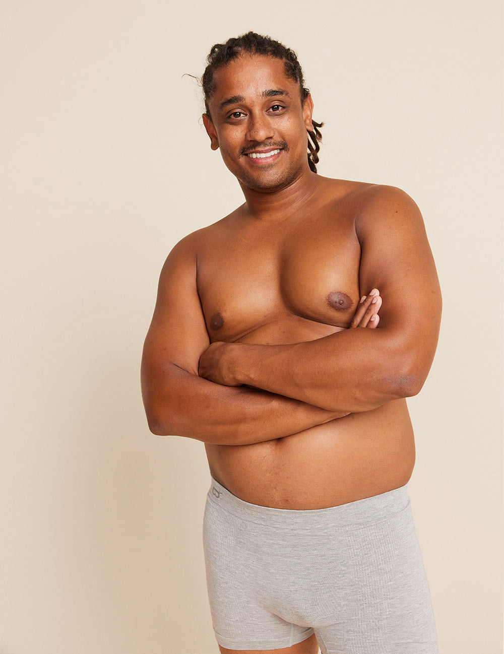 Men's Seamfree Boxer Briefs - Light Grey Marl