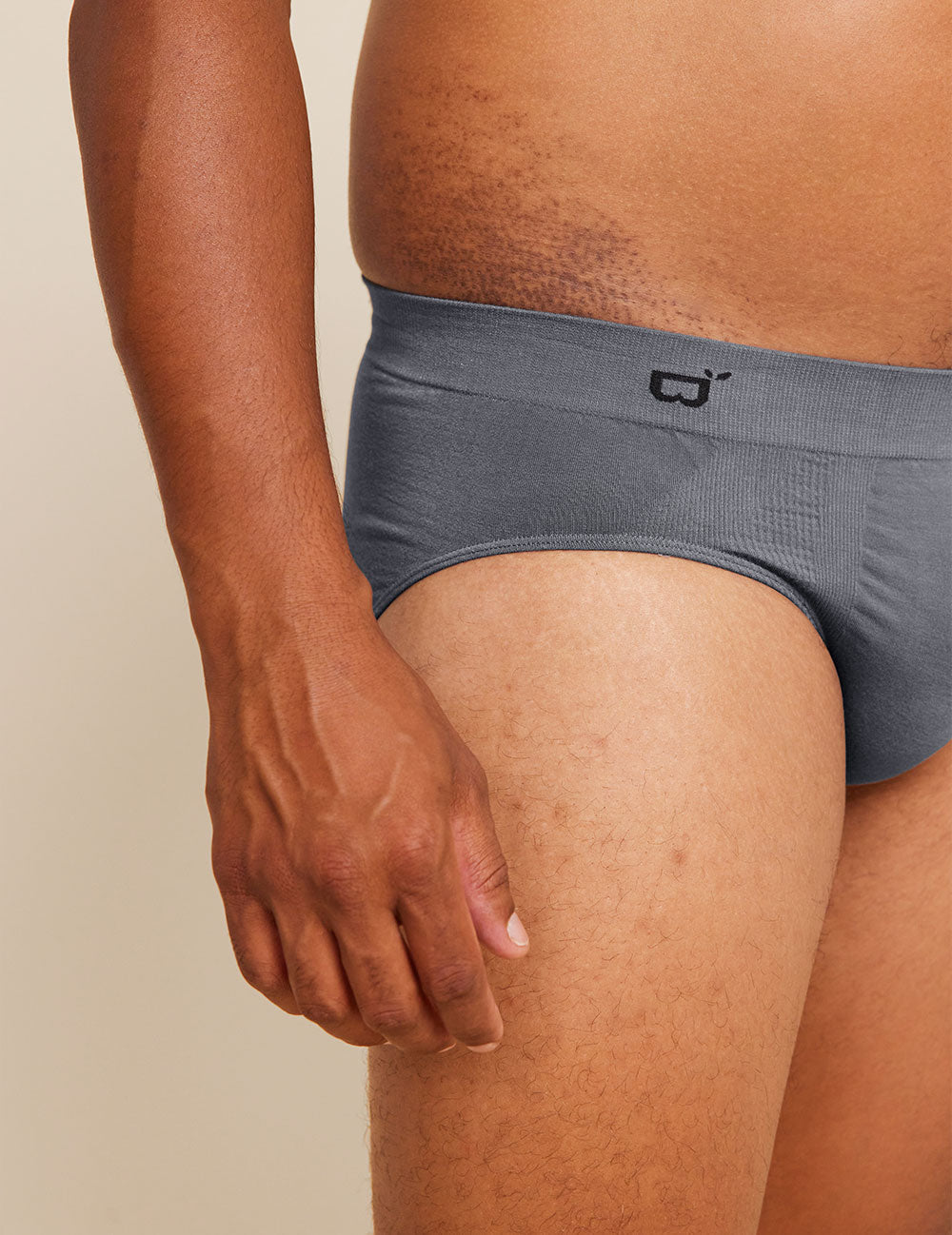 Men's Seamfree Briefs - Charcoal