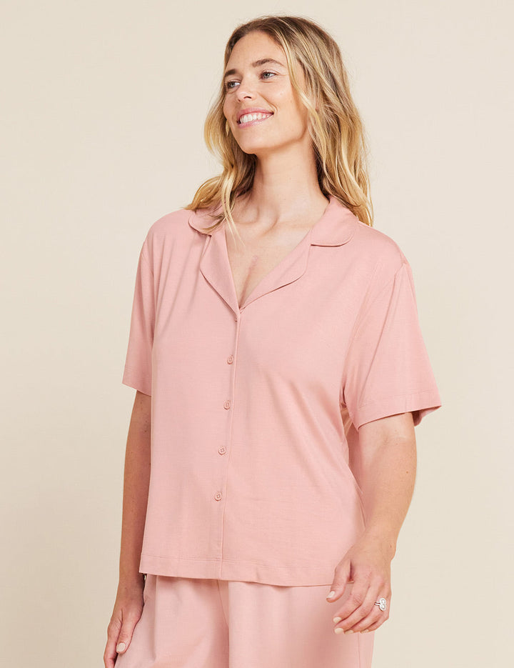 Goodnight Short Sleeve Sleep Shirt - Dusty Pink