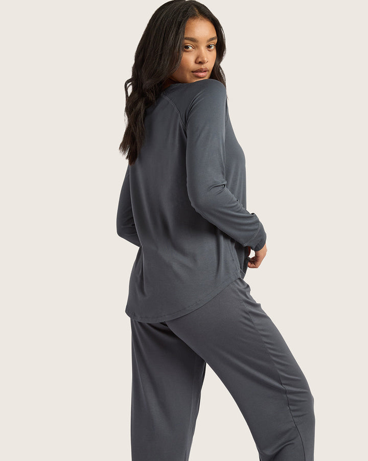 Goodnight Raglan Sleep Top - Storm