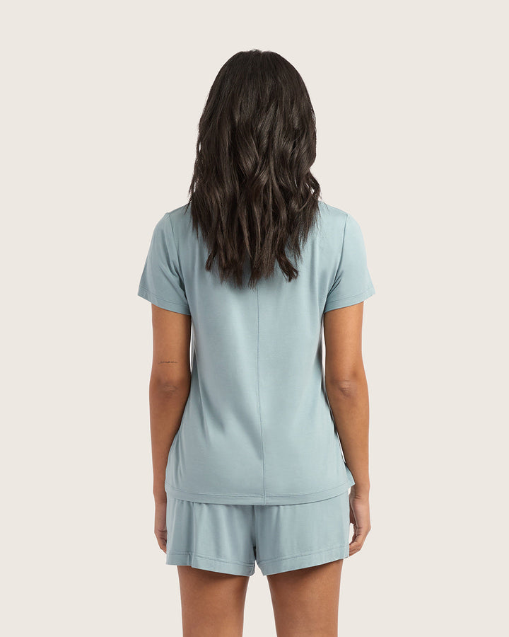 Goodnight Sleep Tee - Mineral Blue