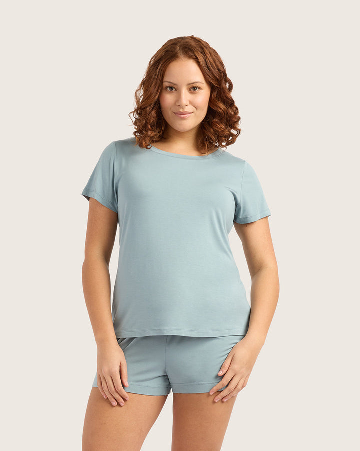 Goodnight Sleep Tee - Mineral Blue