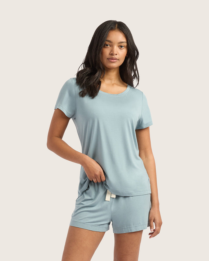 Goodnight Sleep Tee - Mineral Blue