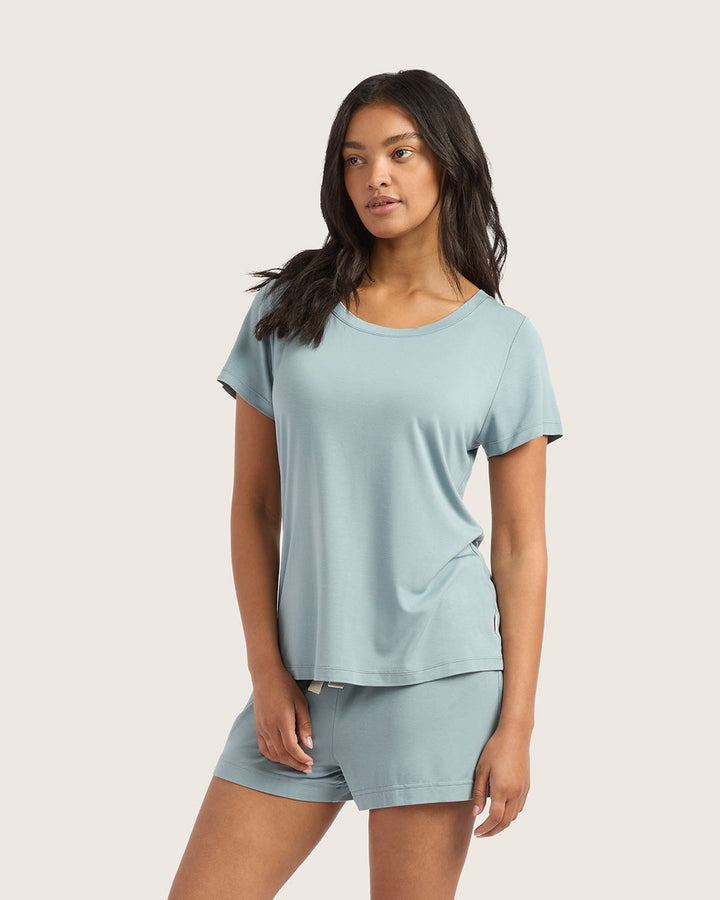 Goodnight Sleep Tee - Mineral Blue