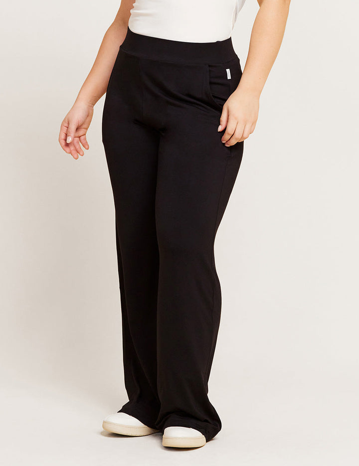 Downtime Wide Leg Lounge Pants - Black
