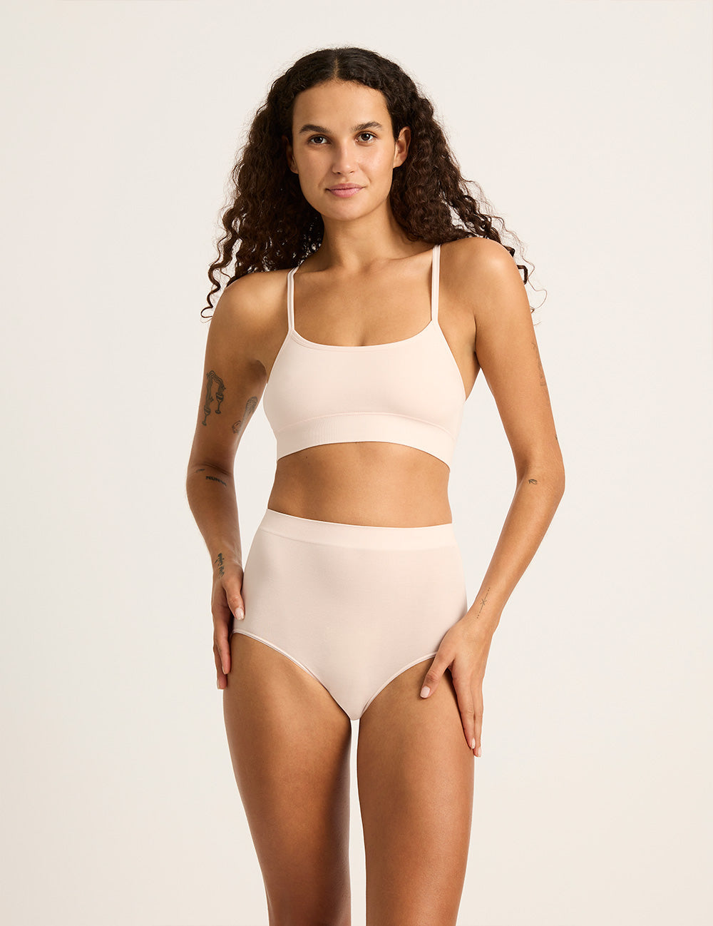 LYOLYTE Full Low Leg Briefs - Powder Pink