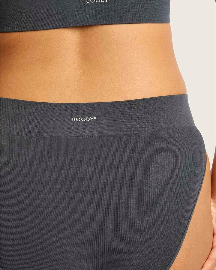 LYOLYTE Ribbed High Leg Briefs - Storm