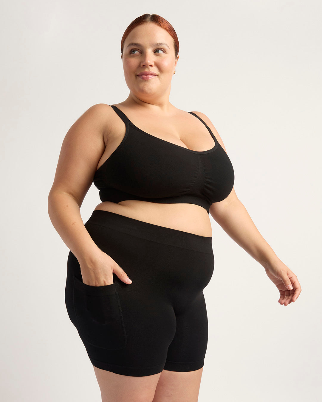 Seamfree Undershorts with Pocket 6" - Black