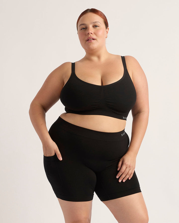 Seamfree Undershorts with Pocket 6" - Black