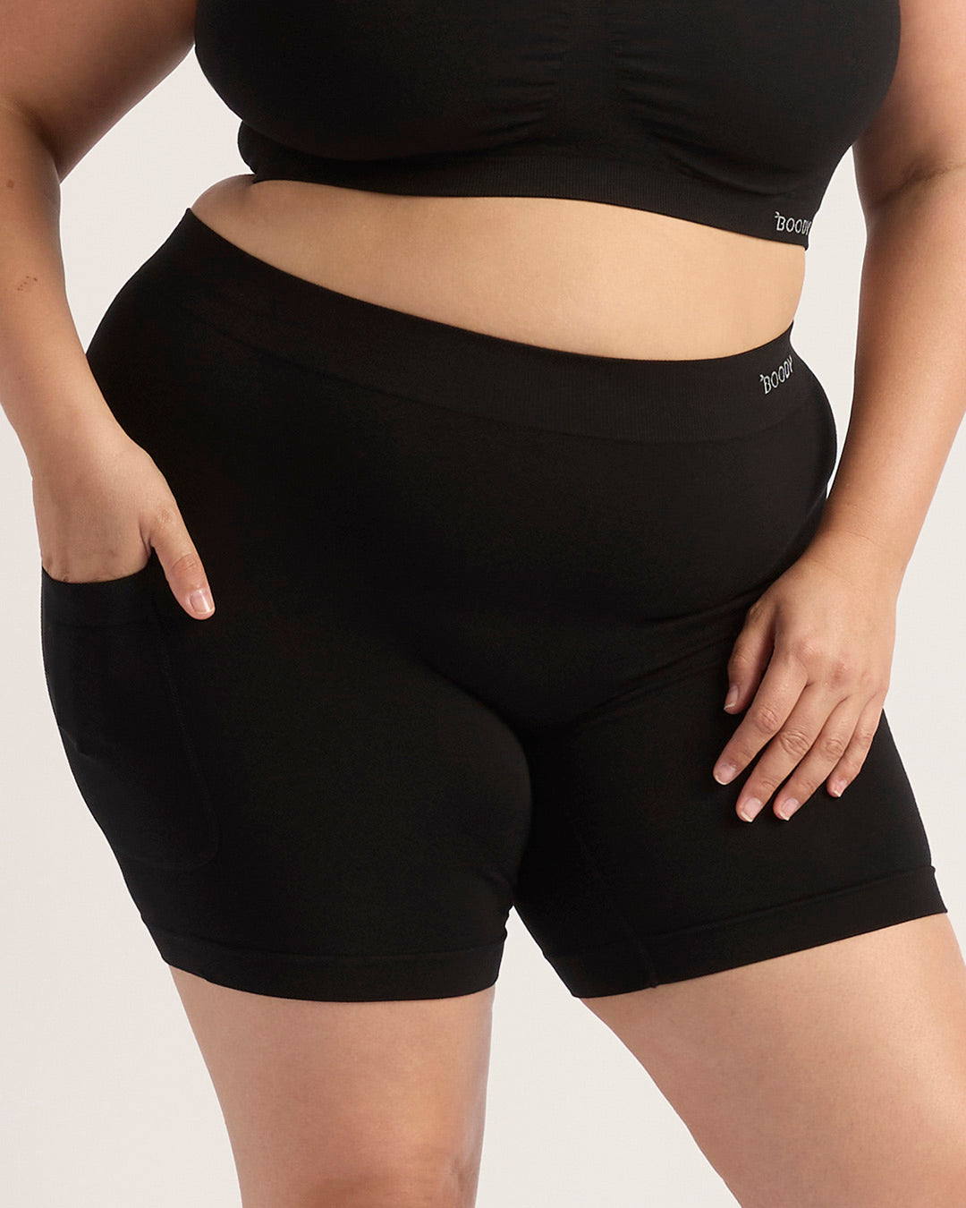 Seamfree Undershorts with Pocket 6" - Black