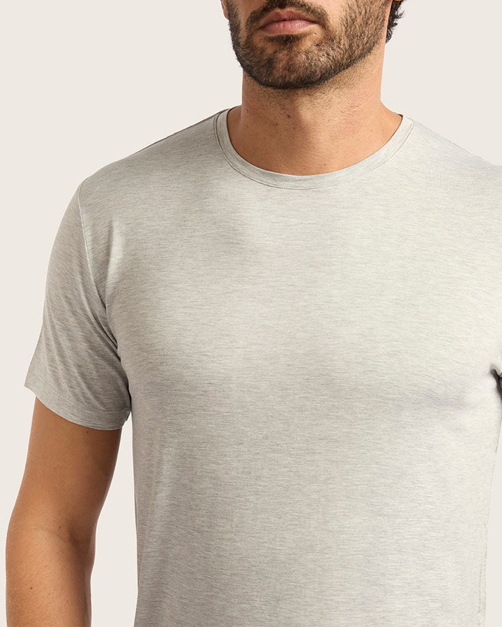 Men's Crew Neck T-Shirt - Light Grey Marl