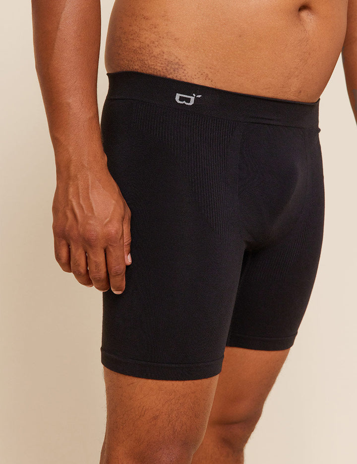 Men's Seamfree Mid-Length Boxer Briefs - Black