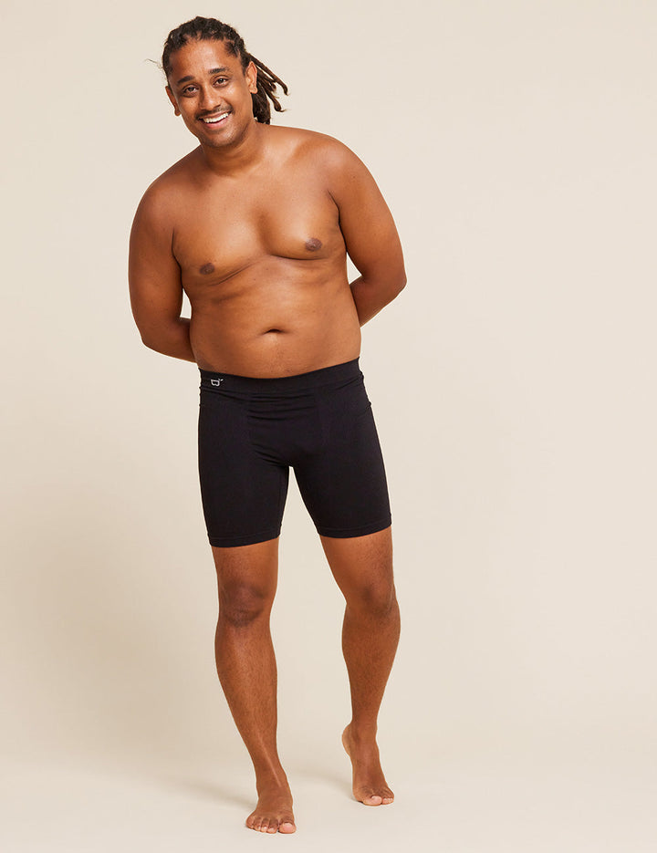 Men's Seamfree Mid-Length Boxer Briefs - Black