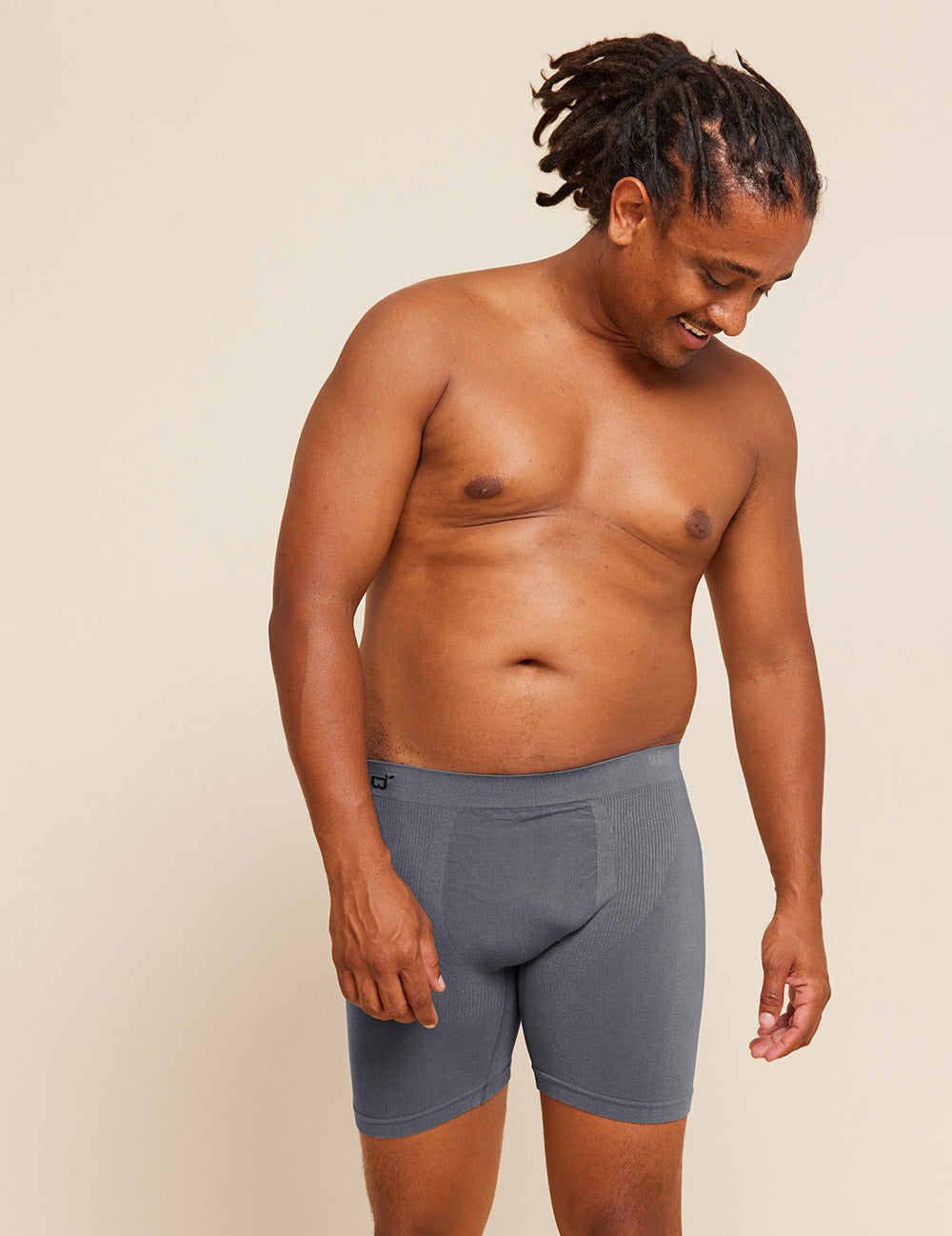 Men's Seamfree Mid-Length Boxer Briefs - Charcoal