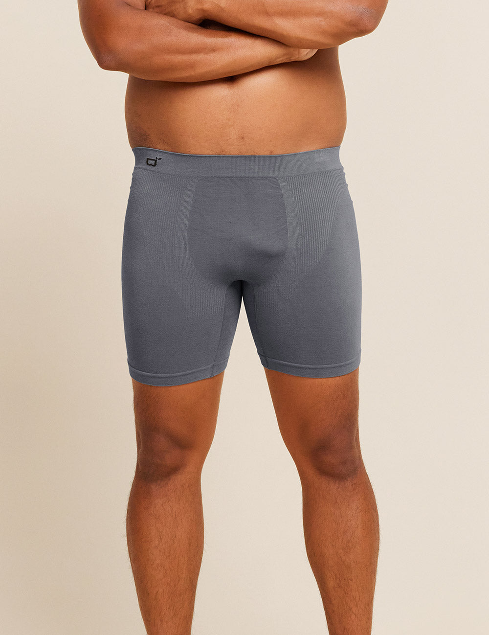 Men's Seamfree Mid-Length Boxer Briefs - Charcoal