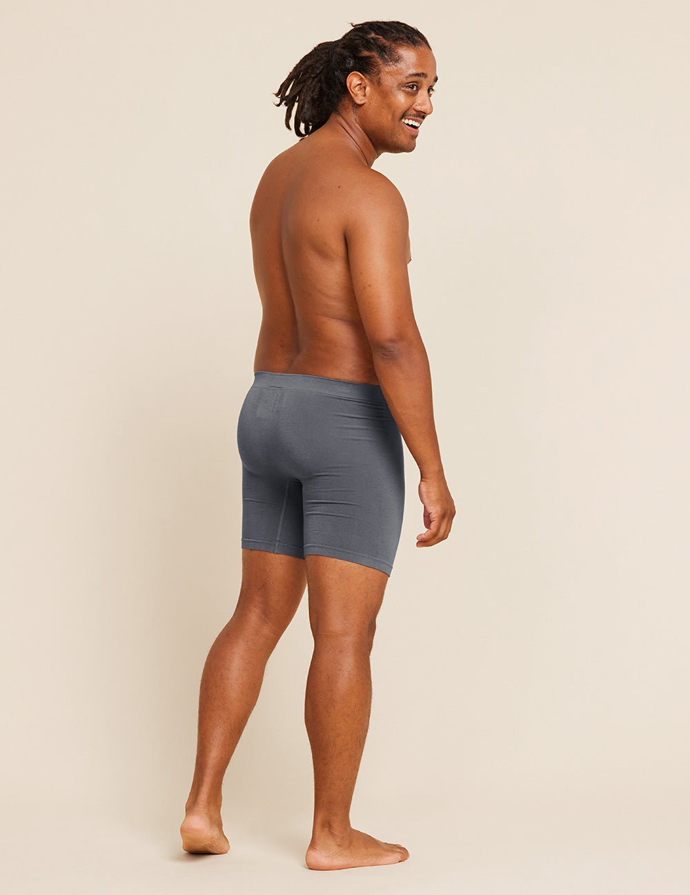 Men's Seamfree Mid-Length Boxer Briefs - Charcoal