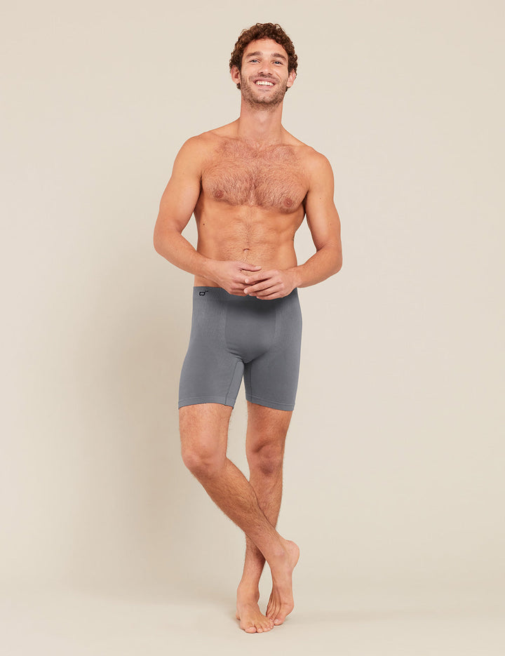 Men's Seamfree Mid-Length Boxer Briefs - Charcoal