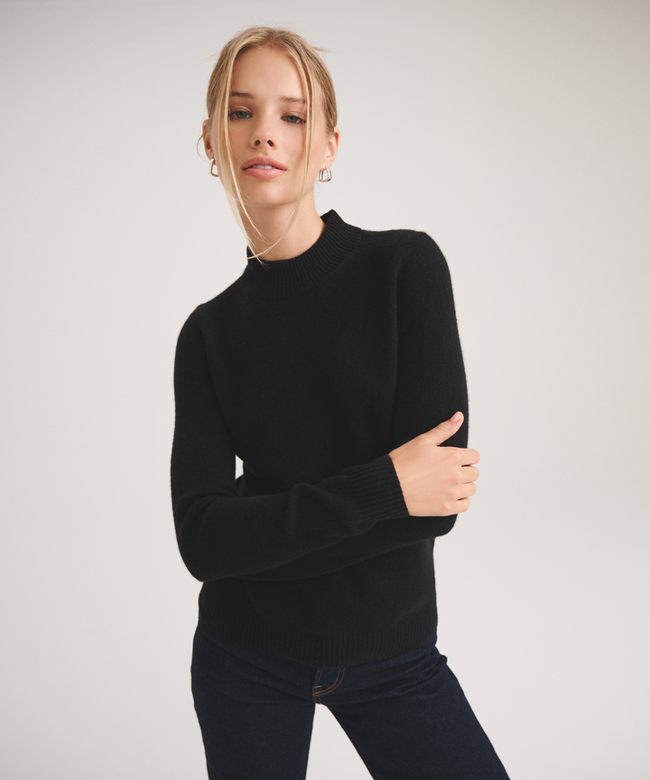 Basic Cashmere Mockneck Sweater