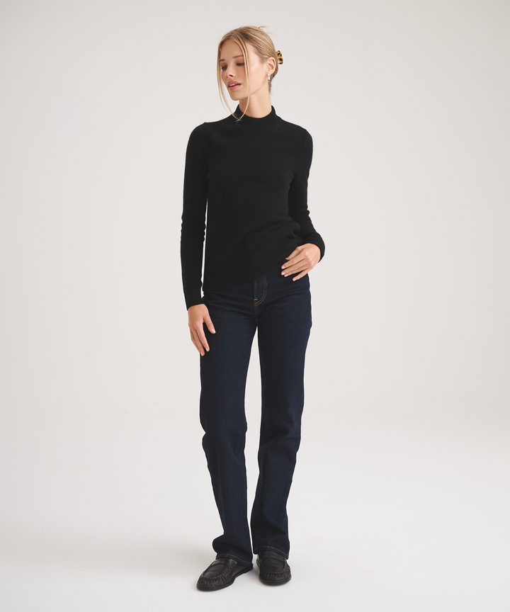 Basic Cashmere Mockneck Sweater