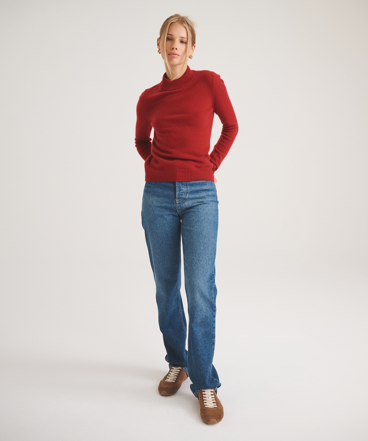Basic Cashmere Mockneck Sweater
