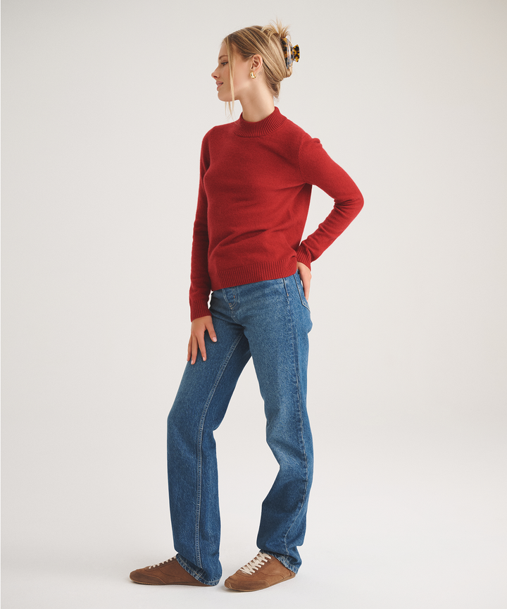 Basic Cashmere Mockneck Sweater