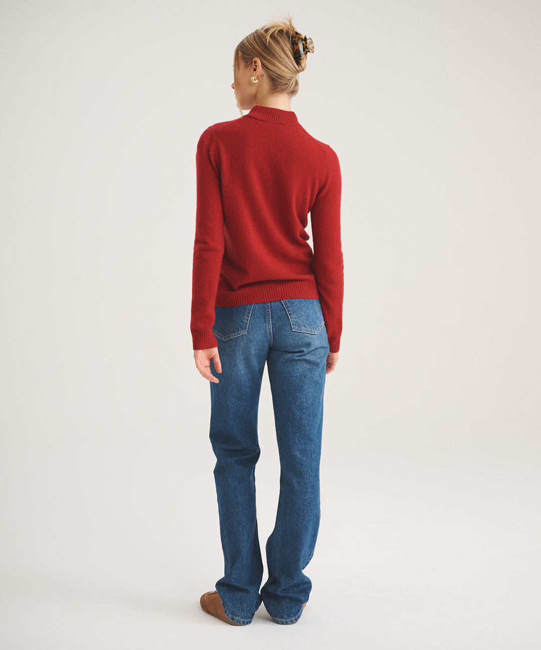 Basic Cashmere Mockneck Sweater