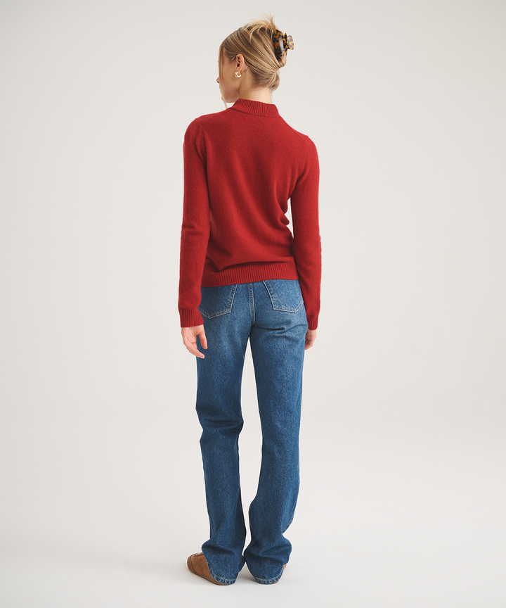 Basic Cashmere Mockneck Sweater