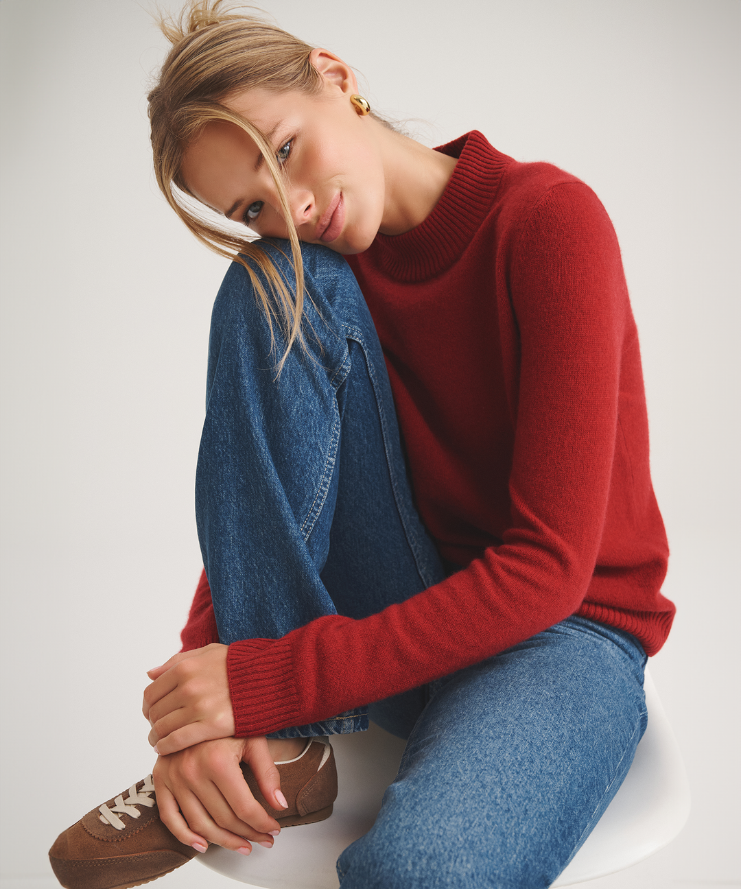 Basic Cashmere Mockneck Sweater