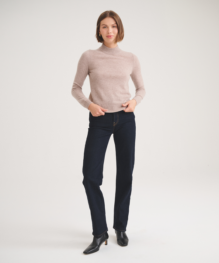 Basic Cashmere Mockneck Sweater