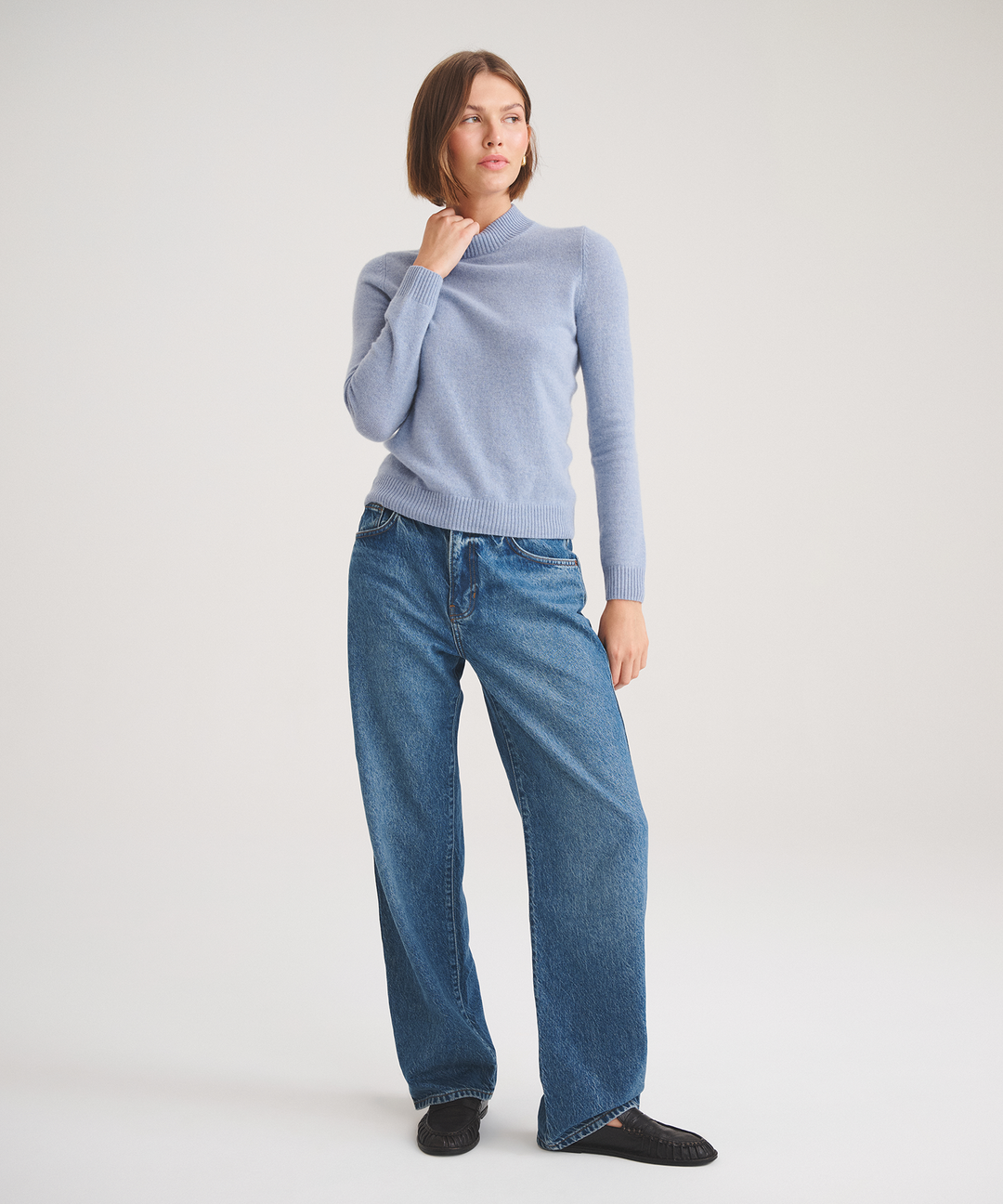 Basic Cashmere Mockneck Sweater