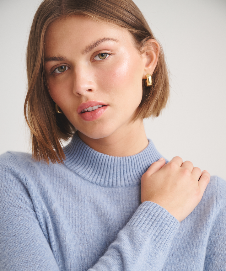 Basic Cashmere Mockneck Sweater