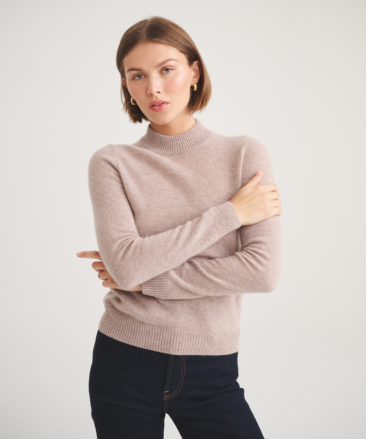 Basic Cashmere Mockneck Sweater