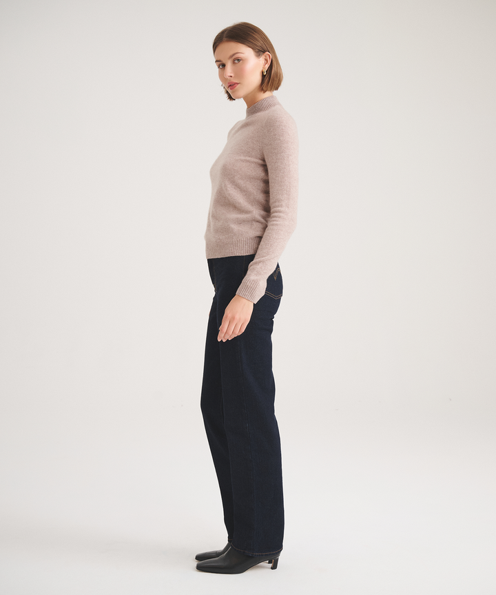 Basic Cashmere Mockneck Sweater