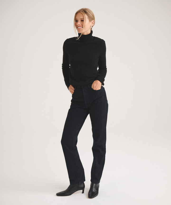 Basic Cashmere Turtleneck Sweater