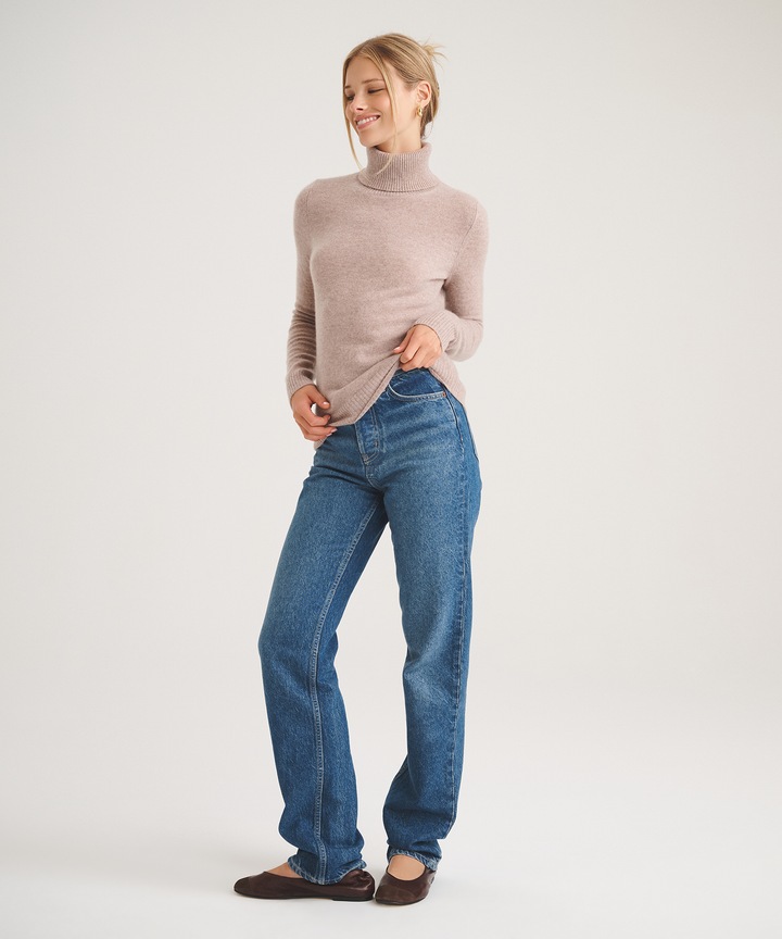Basic Cashmere Turtleneck Sweater
