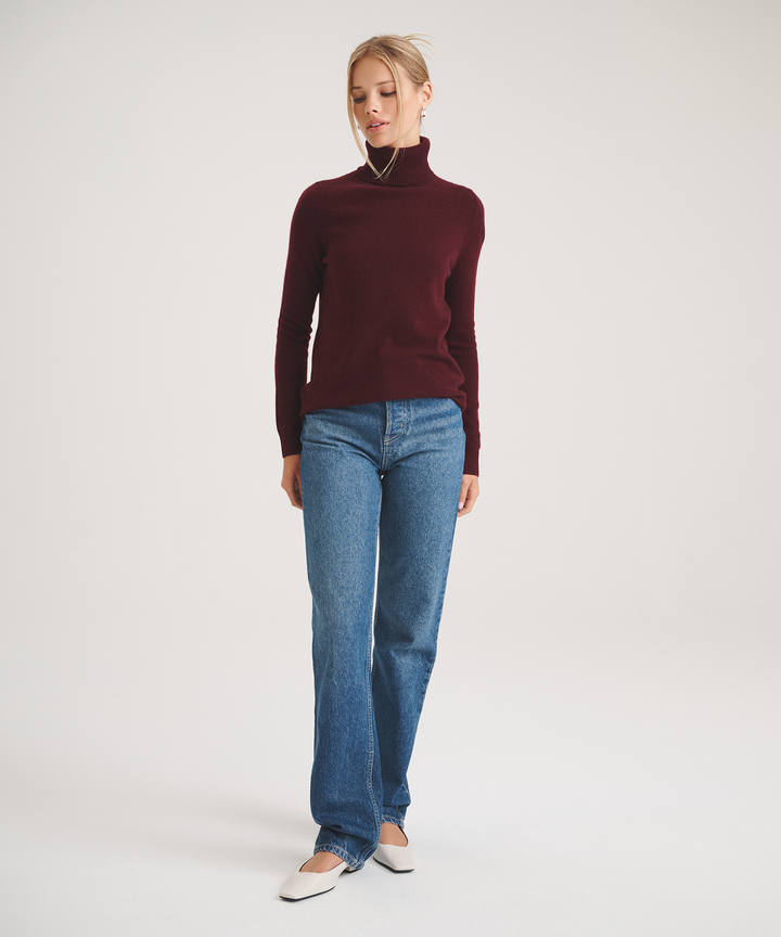 Basic Cashmere Turtleneck Sweater
